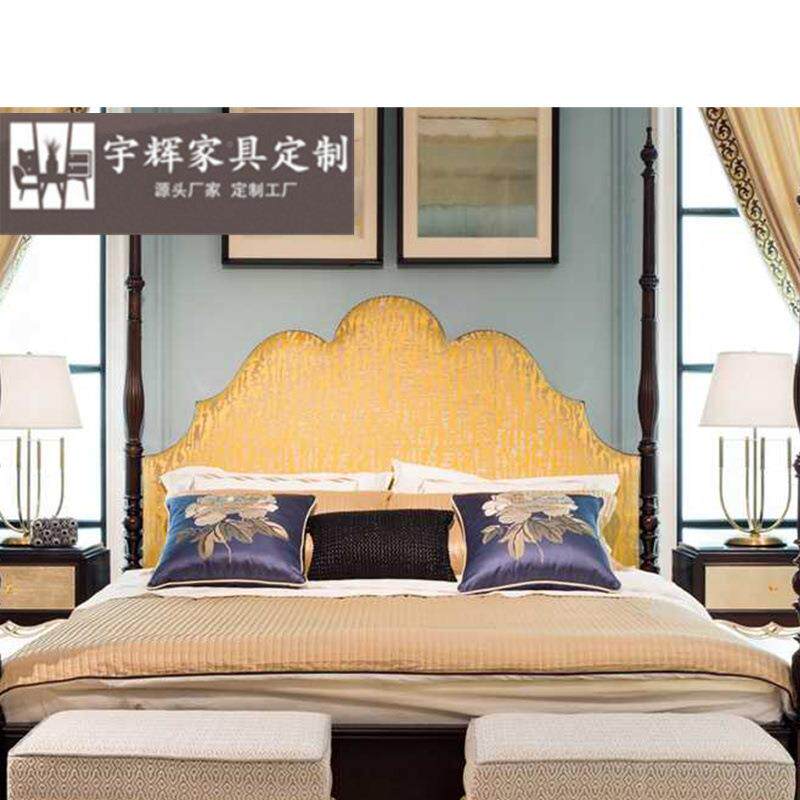 粤具1惠简.美卧室家具实木奢华布艺.51MNI8米双人床