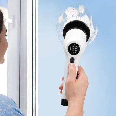 八一清洁刷长柄可数伸缩液晶显607合厨房浴室电动清刷电动拖洁把