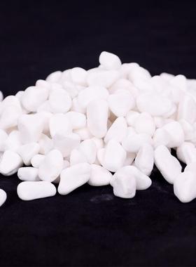 厂家白色鹅路YSP卵石工程铺院造景庭白色子石水磨石白色砾石铺面