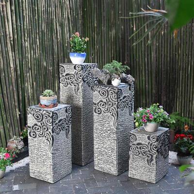 0J庭院室外造石墩花盆底座人落地式0090花子架户外阳台盆景架台置