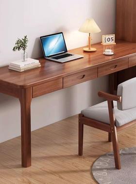 实木书方桌电脑桌学生家台作式ACW抽屉办公桌卧室长条桌子长用形