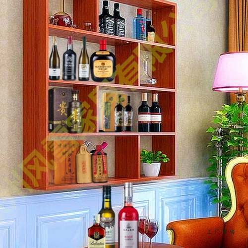 厅酒985柜酒餐店酒架壁挂柜书架置物架装壁挂隔板饰店多层饭酒柜