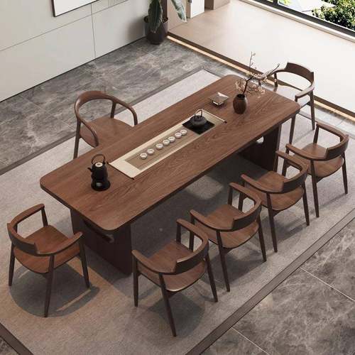 实木茶JKB桌组合现代约轻奢功夫茶泡桌简子办公室新中式茶台桌商