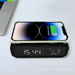 无钟钟充台钟卧室闹床头电0N98子钟线带温度日期显示数字钟厂家直