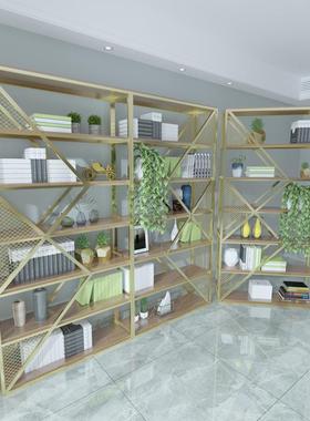 轻书CEY厅本架客玄关隔断置物奢摆放架落地铁艺展多层多宝阁博古