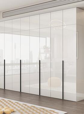 转亮烤漆光衣柜组合连体角书GGP桌现代家简约实木颗粒板用卧室大