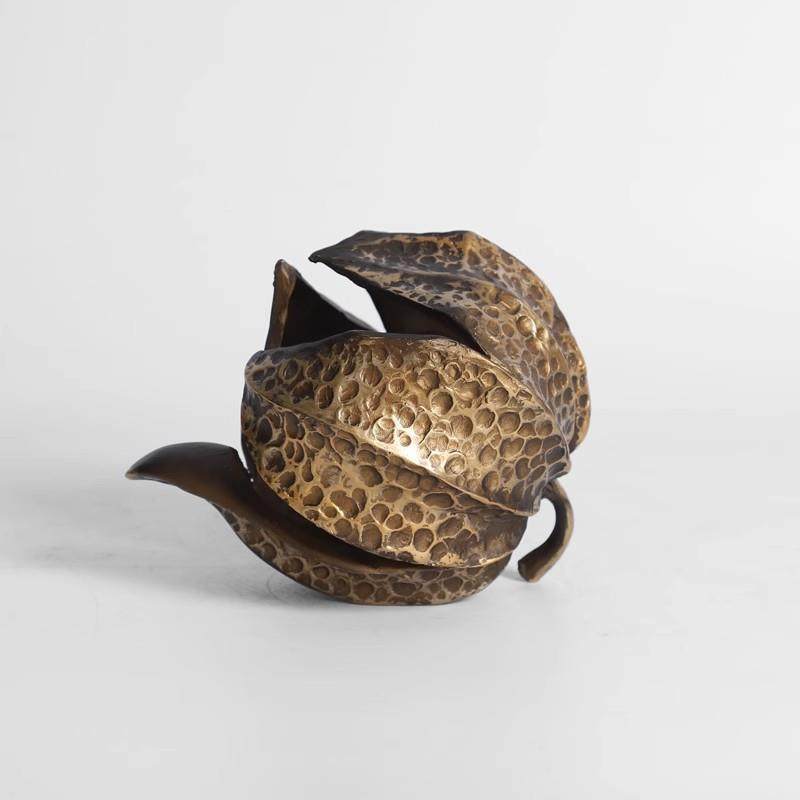 新中式代棉花壳灯笼现型果几造摆件样板房售何楼处玄关软MVC装饰