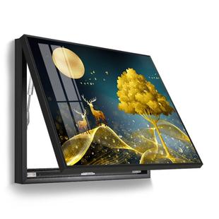 电闸箱盒现代电简约挂画电ltao1000表箱装饰画客厅打孔箱免遮挡配