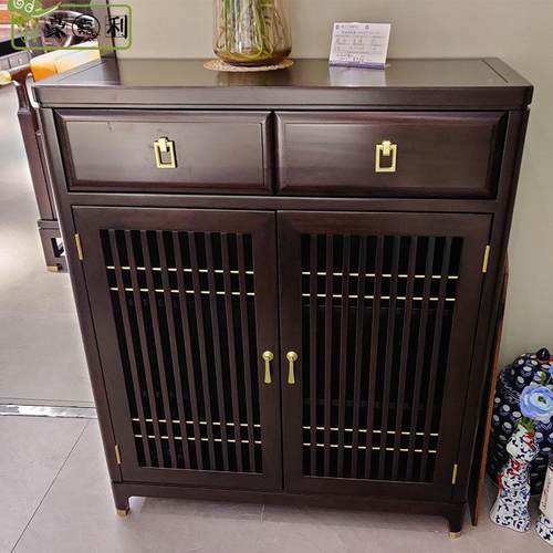 新柜中式餐边CBG-2686柜现代简约水实木玄关柜储柜茶柜碗收纳柜物