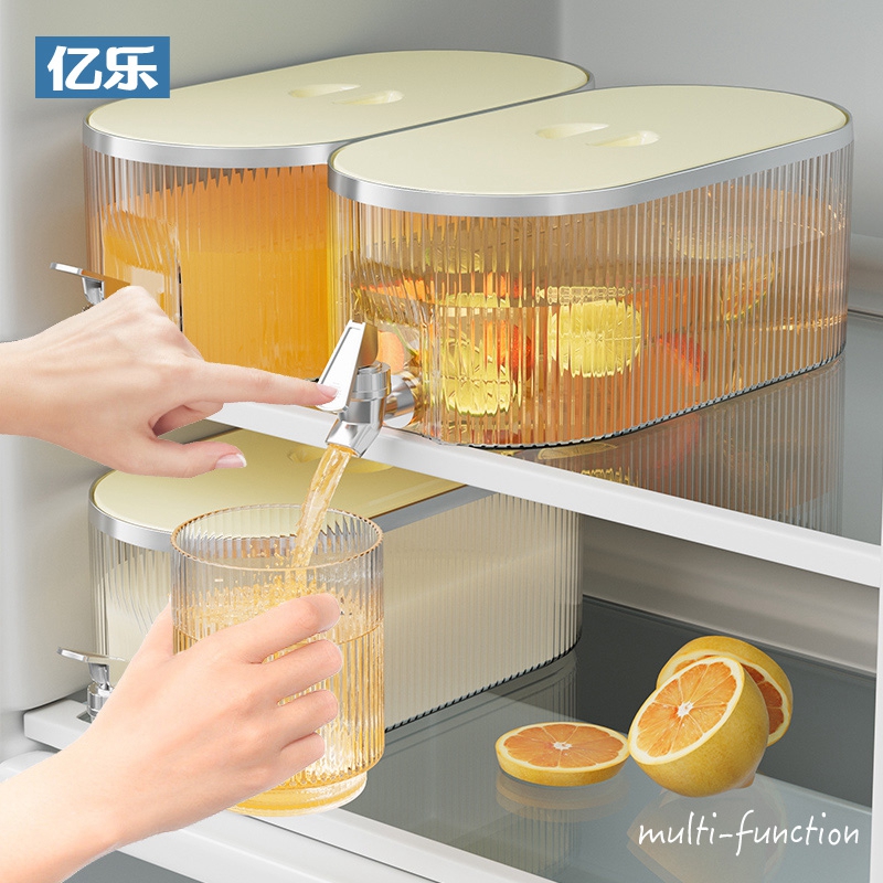 啤酒桶带龙头玻璃质感饮料瓶容器泡柠檬水果奶茶罐调酸梅汤可乐壶