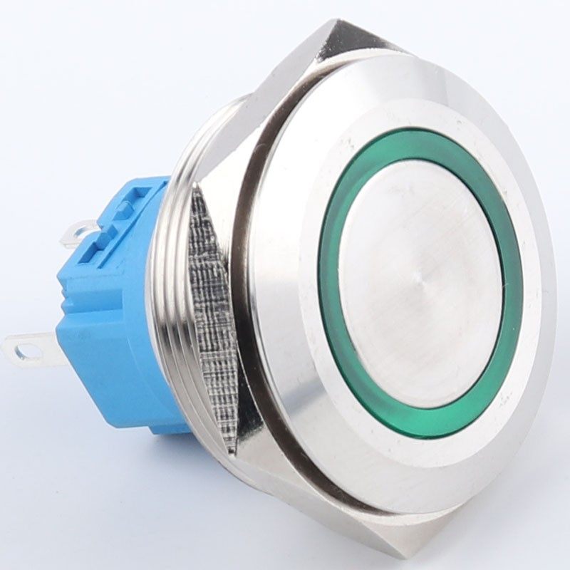 30mm金属按钮开关带灯/自锁式/自复式5VV2V红黄蓝绿白五种