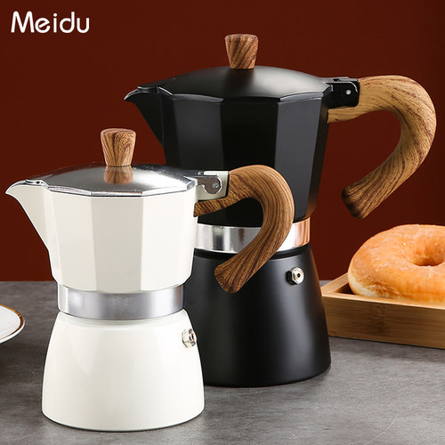 摩卡壶双阀家用小型意式煮咖啡壶器具手冲浓缩咖啡萃取壶咖啡套装
