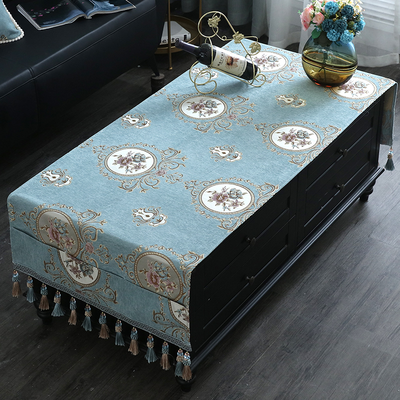 欧式茶几桌布布艺台布茶几垫布长方形电视柜布梳妆台书桌布高档