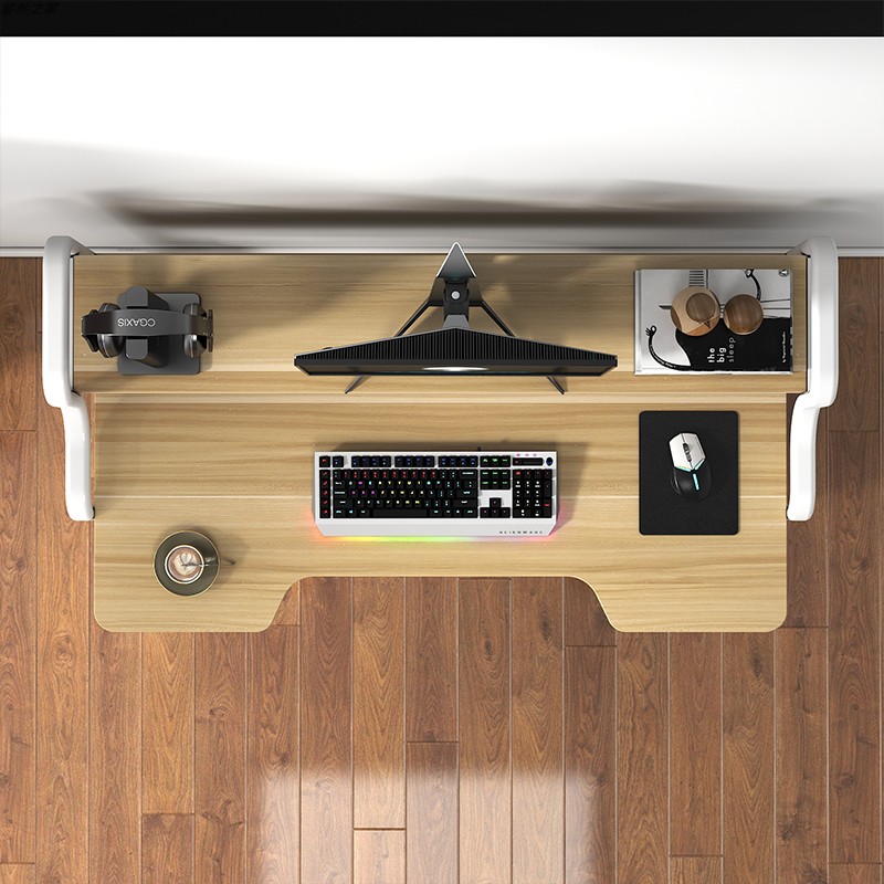 电脑台式桌书桌书架一体简约小户型家用桌子卧室办公写字台学习桌