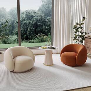 北欧轻奢现代简约沙发椅网红轻奢单人沙发服装店铺休息区洽谈桌椅