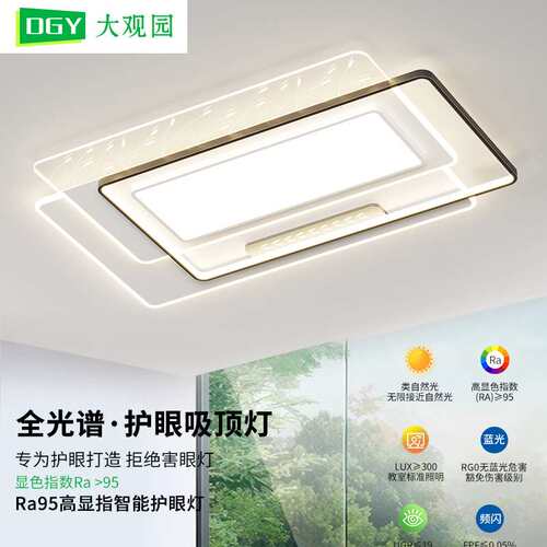 【严选】客厅灯现代简约LED护眼卧室主灯大气家用吸顶灯灯具448L