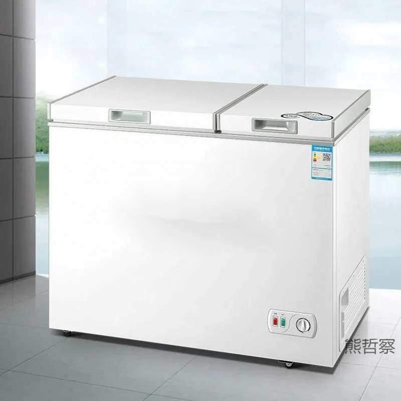 小冰柜家用冷柜小型双门双温冰柜商用租房冰箱冷冻冷藏