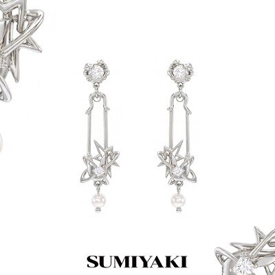SUMIYAKI宿命系列原创设计回形针耳环小众轻奢好看耳饰高级感饰品