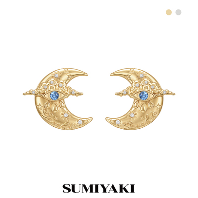 SUMIYAKI吉普赛系列月亮金色耳钉设计感度假风耳环高级感耳饰女