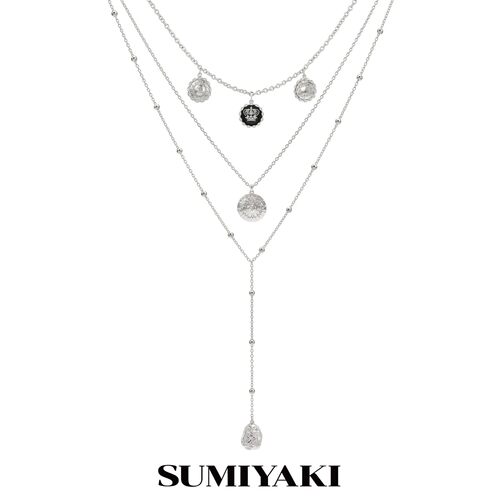 SUMIYAKI宿命多层叠戴Y字锁骨链