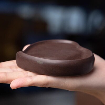 湖颖念桃端砚桃子砚台宋坑小楷书法专用墨砚墨台墨条摆件墨盒徽墨