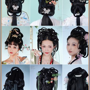 溪亭记古风假发片汉服造型不打结蓬松玉米须一片式直发排后披发