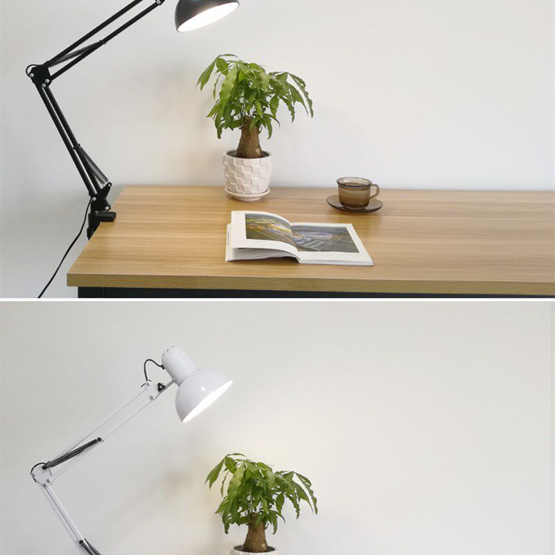 LED调光台灯长臂折叠夹子工作学习维修美甲美睫纹绣修脚绘画纹身