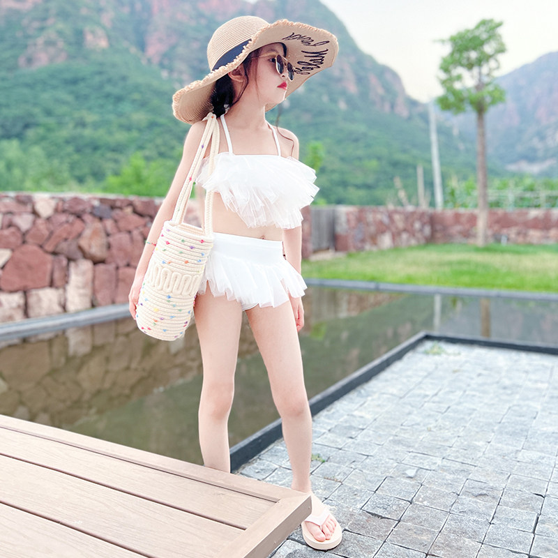 女童泳衣夏季2023新款大儿童10洋气12公主女孩可爱分体裙子游泳装