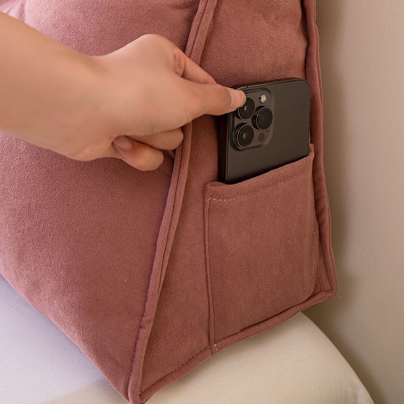 高级感三角床头靠垫护腰护颈可拆洗床上靠枕玩手机护腰靠背软包