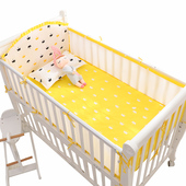 夏季 床围纯棉通风透气防撞拼接床围挡布宝宝儿童婴儿床床围可拆洗