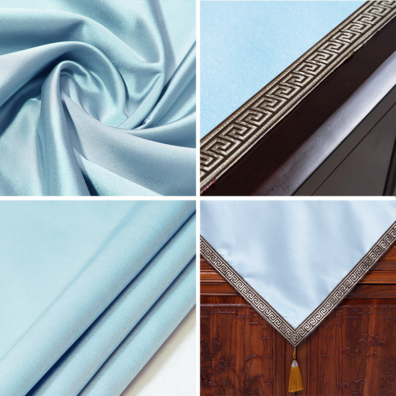 新中式圆柱方形立式空调盖巾绸缎布艺防尘布套多用盖布空调柜机罩