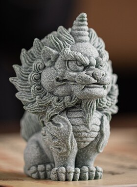 创意招财独角神兽茶宠摆件新中式瑞兽貔貅鱼缸造景盆栽桌面装饰品