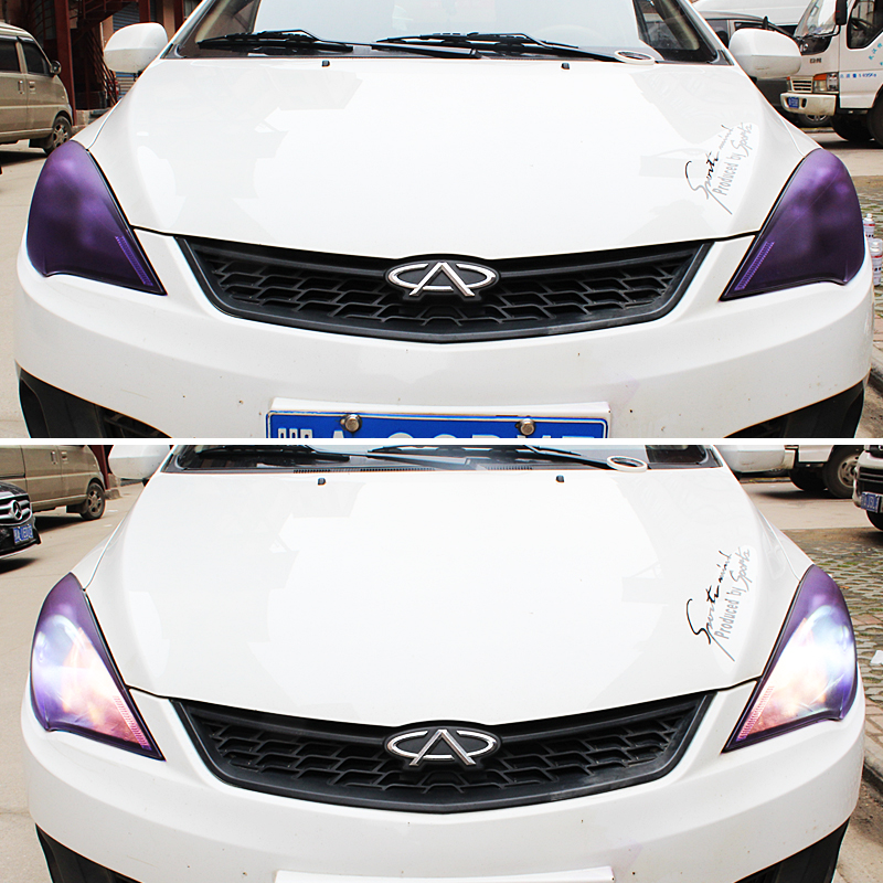 汽车尾灯贴膜可撕喷膜大灯后车灯改色熏黑磨砂黑喷漆透光改装透明