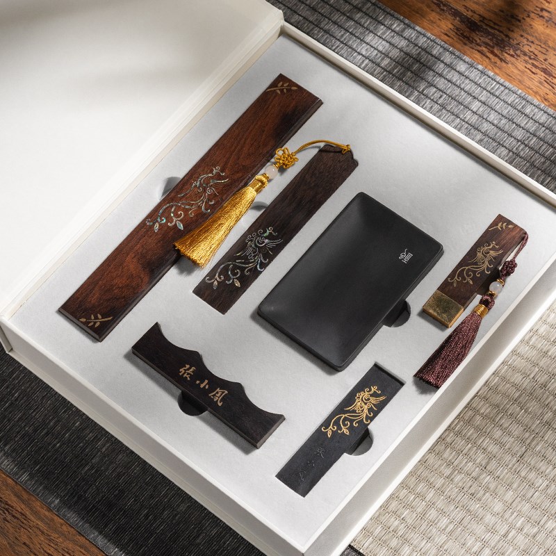张小凤 文房四宝礼盒 笔墨纸砚套装全套专业级精品书法礼物砚台墨