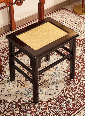 蕴秀阁缅甸花梨方凳明式家具家用大果紫檀茶桌凳子简约王世襄杌凳