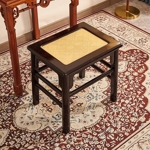 蕴秀阁缅甸花梨方凳明式家具家用大果紫檀茶桌凳子简约王世襄杌凳