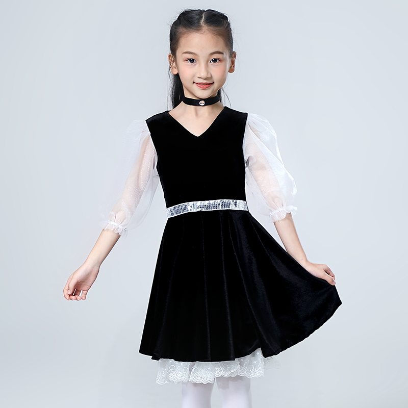 六一儿童大合唱演出服装诗朗诵中小学生合唱团表演服背带裤男女裙