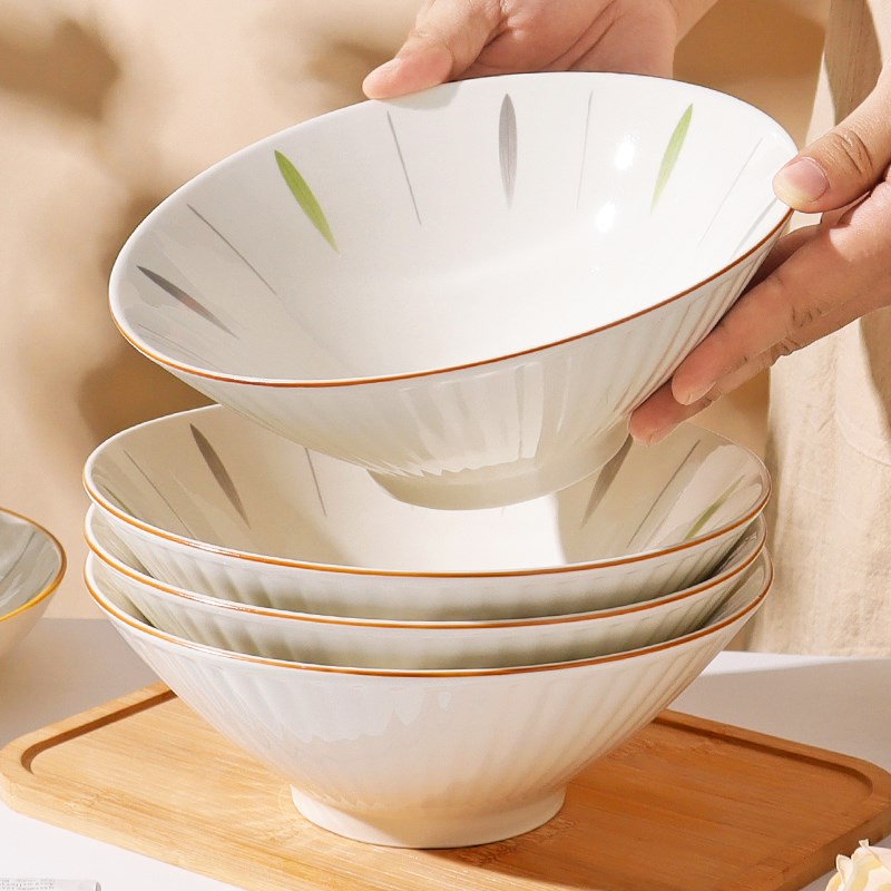 咏柳釉下彩面碗家用2024新款汤面碗斗笠碗餐具大碗泡面碗拉面碗