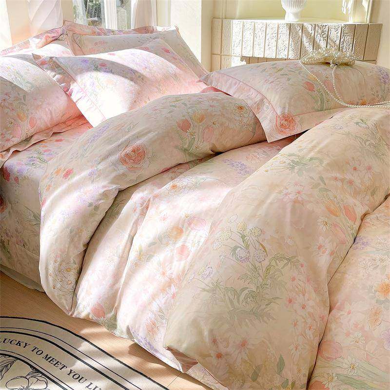 高支密纯棉四件套100全棉裸睡田园花卉纯棉被套床单全棉四件套,鲜花速递/花卉仿真/绿植园艺,割草机/草坪机,淘宝优惠券,粉丝福利购,淘宝优惠卷