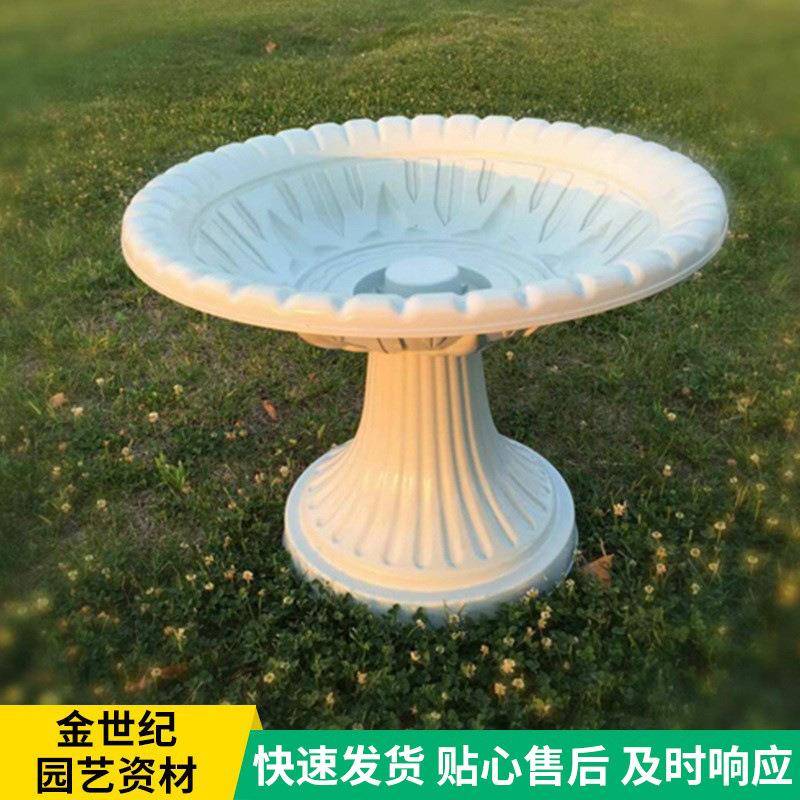 白色户外酒杯状石膏花钵城市道路景观绿化大口径雕刻花坛花箱