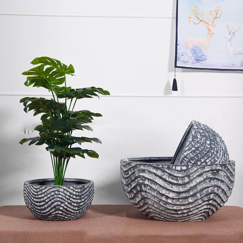 敞口大花盆水泥圆形户外景观庭院镁泥花瓶落地客厅摆件厂家绿植,五金/工具,五金工具箱/五金收纳箱,淘宝优惠券,粉丝福利购,淘宝优惠卷