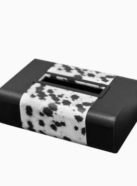 极简斑点纸巾盒轻奢样板间卫生间橙色瓶口杯纸巾盒托盘组合摆件