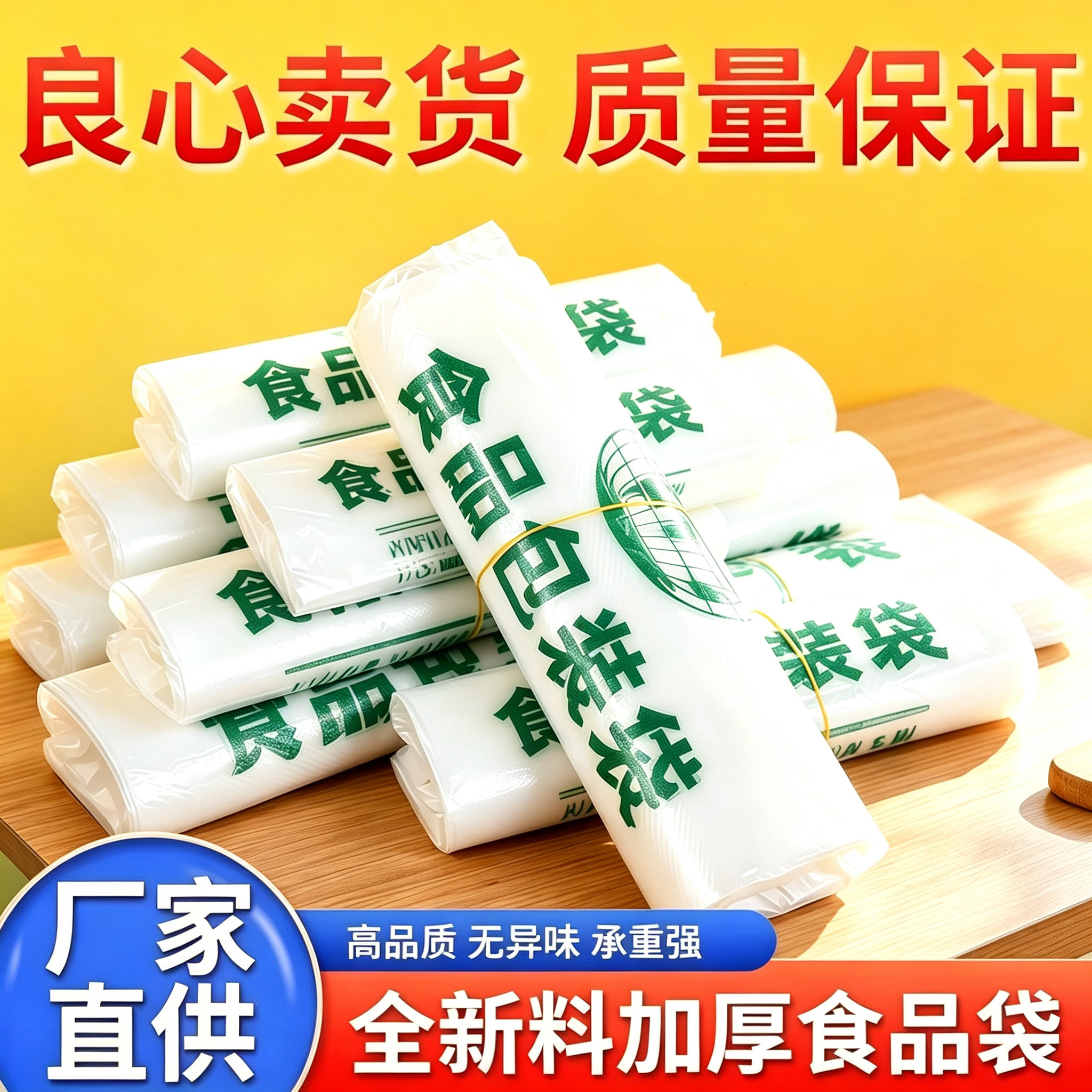 耐用食品级塑料袋背心方便袋食品袋胶袋实惠装打包袋透明袋子手提