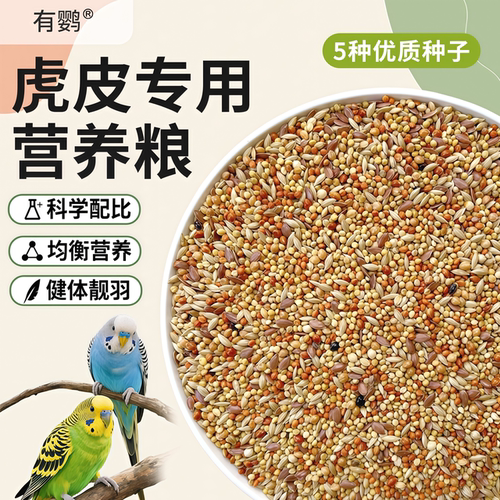 有鹦虎皮鹦鹉鸟粮专用饲料黄谷子带壳小米鹦鹉粮食小型混合型鸟食