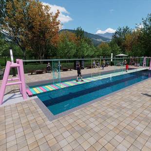 水上娱乐设备无动力游乐园网红桥吊桥户外拓展穿越电网亲子乐园