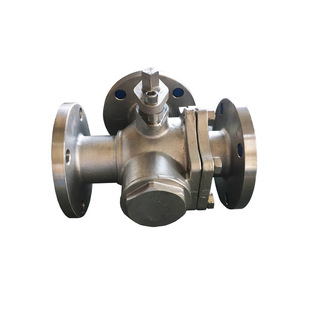 304不锈钢三通球阀 16P手动不锈钢法兰球阀DN100 T型三通球阀Q45F