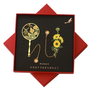 向日葵金属文创书签一举夺魁金榜题名中高考毕业礼物小清新纪念品