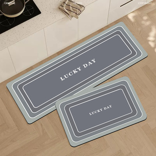 硅藻泥厨房地垫防滑防油脚垫子厨房长条地垫吸水防脏地毯可擦免洗