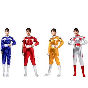 咱们工人有力量连体舞蹈服装男女青春舞台军旅劳动人民军装演出服