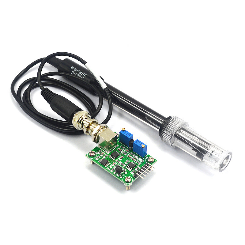 PH值检测传感器模块液体酸碱度采集套件配电极和标定溶液